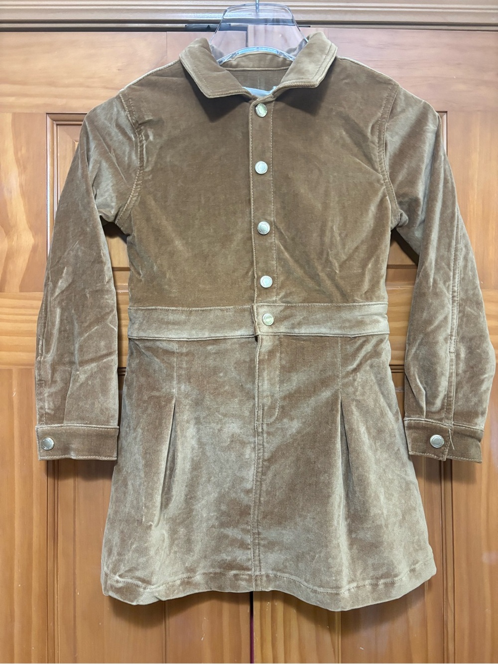 DL1961 Brown Velvet Button-Front Dress